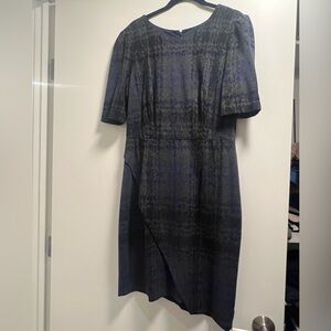 Betsey Johnson Black and Blue Midi Dress